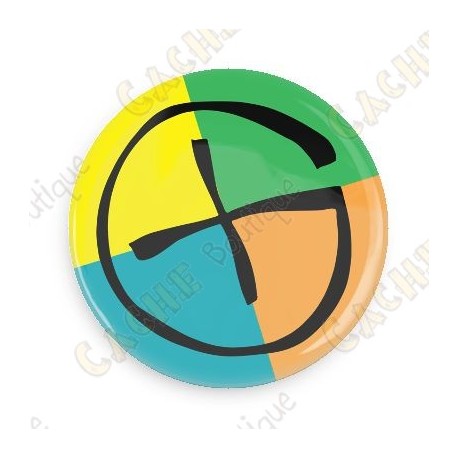 Badge Geocaching - Quadricolor